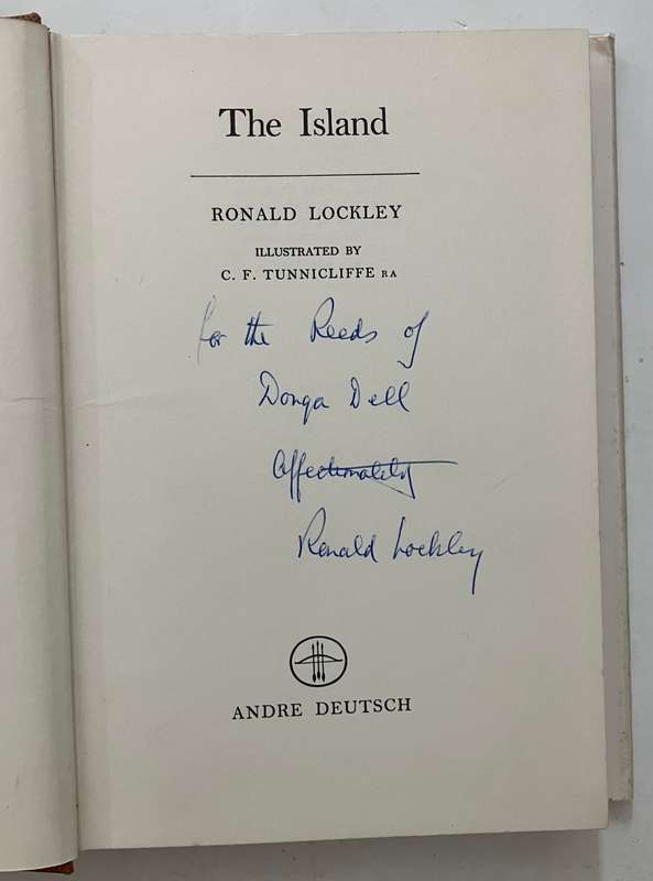 The Island - Ronald Lockley. SIGNED Hardcover w dj, 1st Ed. 1969