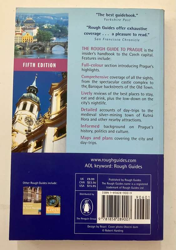 The Rough Guide to PRAGUE - Rough Guides. Softcover, 5th Ed. 2002