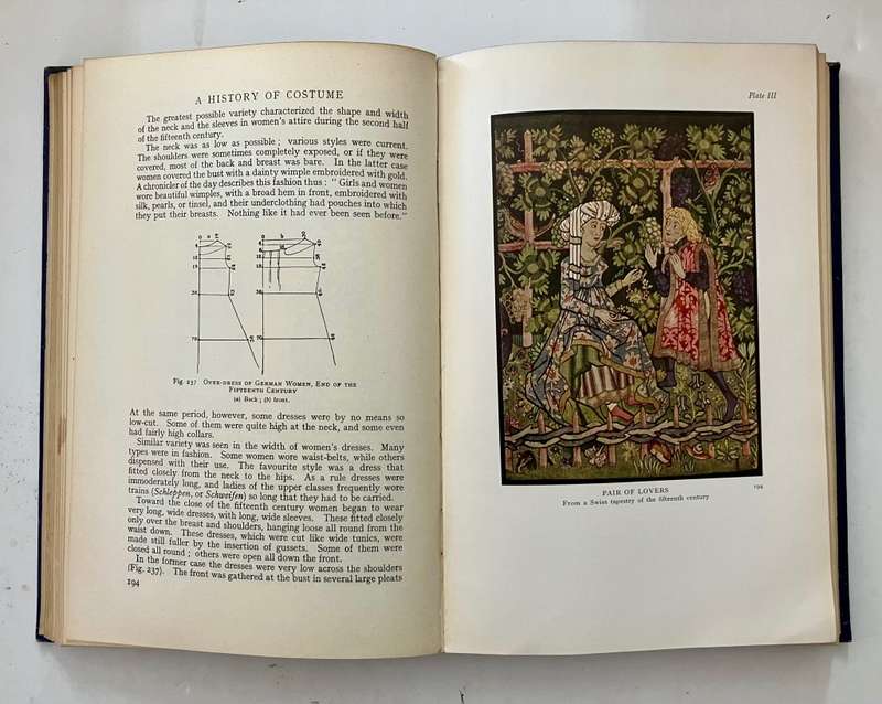 A History of Costume - C Köhler & E von Sichart. Hardcover no dj, 1st Ed. 1928