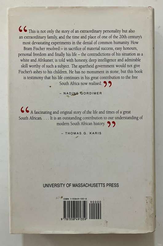 Bram Fischer: Afrikaner Revolutionary - Stephen Clingman. Hardcover w dj, 1998