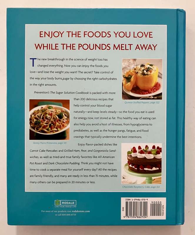 The Sugar Solution COOKBOOK - A Fittante & J Van Tine-Reichardt. Hardcover no dj, 2006