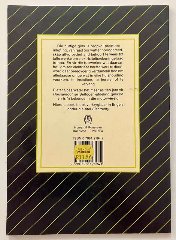 Elektrisiteit - Pieter Spaarwater. Sagteband. 1e Uitg. 1987