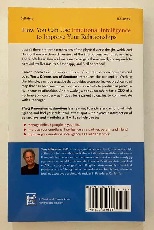 The 3 Dimensions of Emotions - Dr Sam Alibrando. Softcover, 1st Ed. 2016