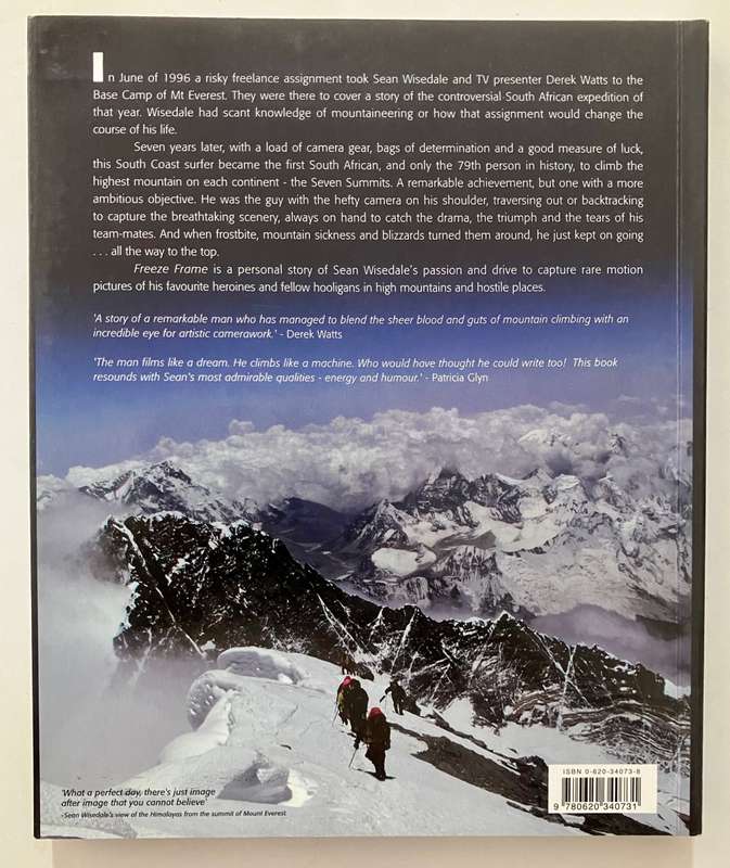 Freeze Frame - Sean Wisedale. Softcover in slipcase, 1st Ed, 2005