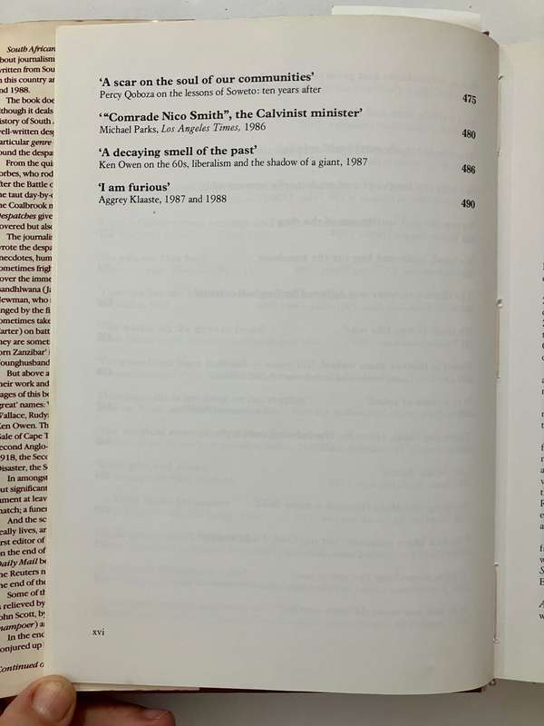 South African Despatches - Jennifer Crwys-Williams. Hardcover w dj, 1st Ed, 1989