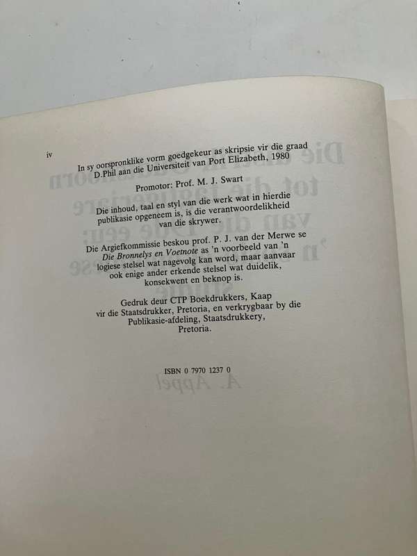 Oudtshoorn: `n Sosio-ekonomiese Studie - A Appel. Hardeband geen sj, 1e Druk, 1988