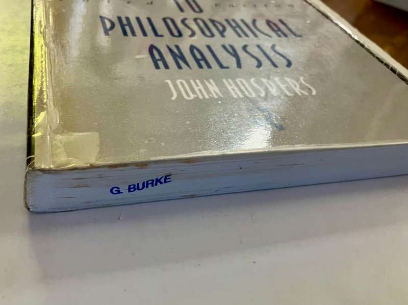 An Introduction to Philosophical Analysis - John Hospers. Softcover 3rd Ed, 1990