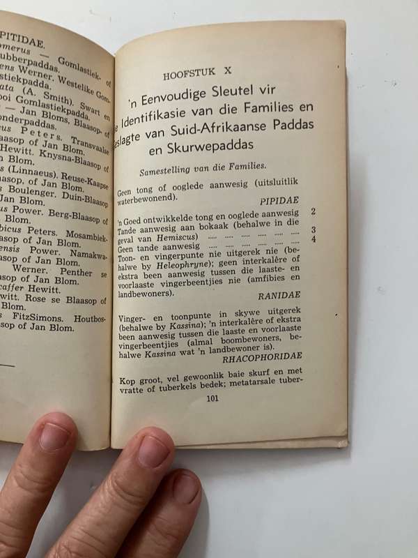 Die Paddas en Skurwepaddas van Ons Land - V Fitzsimons. Hardeband, 1e Uitg, 1947