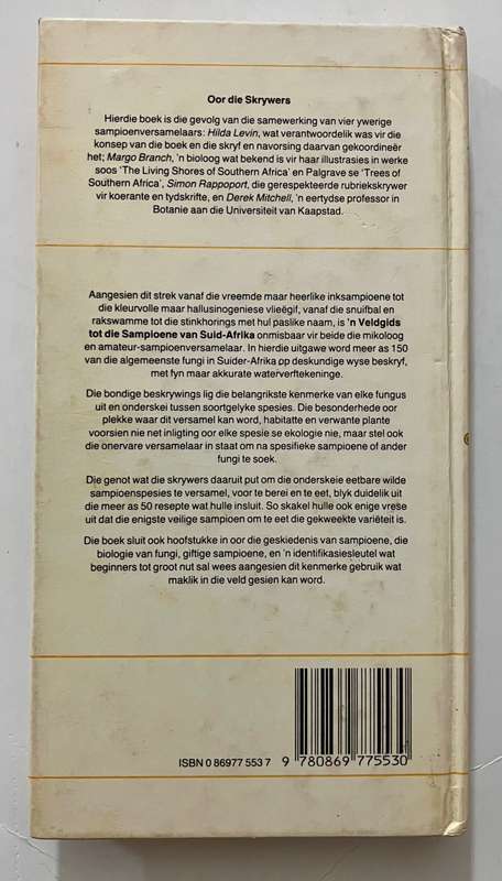 `n Veldgids tot die Sampioene van Suid-Afrika. Levin, Branch, et al. SKAARS hardeband, 1e Uitg. 1987