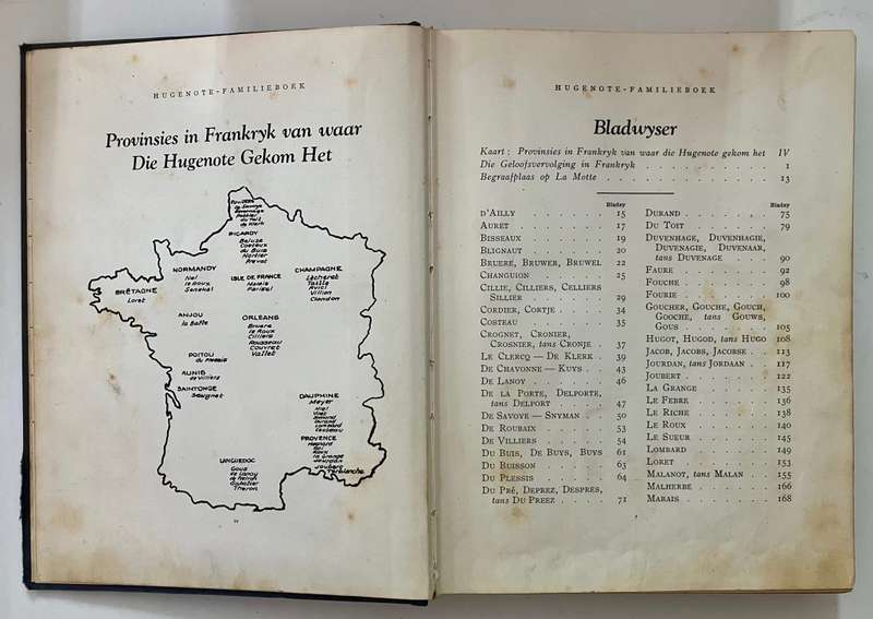 Hugenote Familieboek - A J Kannemeyer. SKAARS Hardeband geen sj, 1e Uitg, 1940