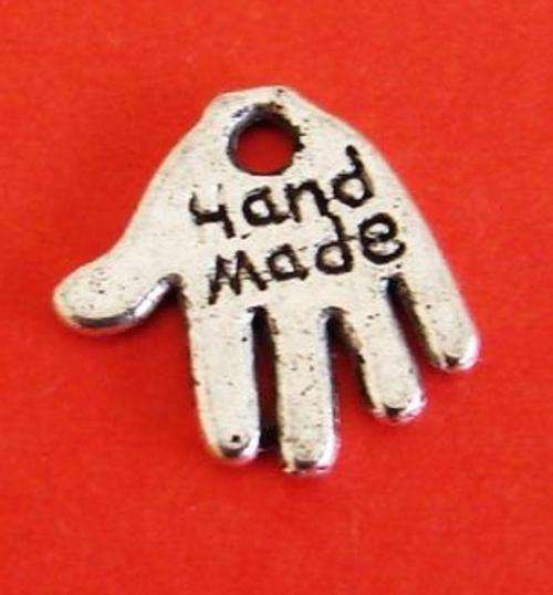 11mm Tibetan Silver "Hand Made" Charm