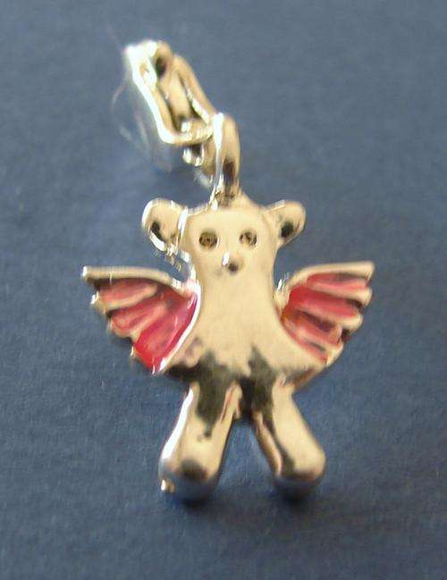 12mm TEDDY CHARM with Pink Wings