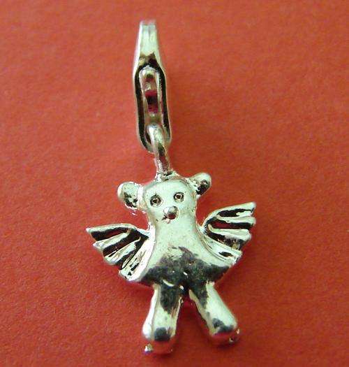 12mm TEDDY CHARM with Silver Wings