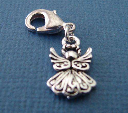 Zipper Pull / Charm - ANGEL - Lobster Clasp Attached