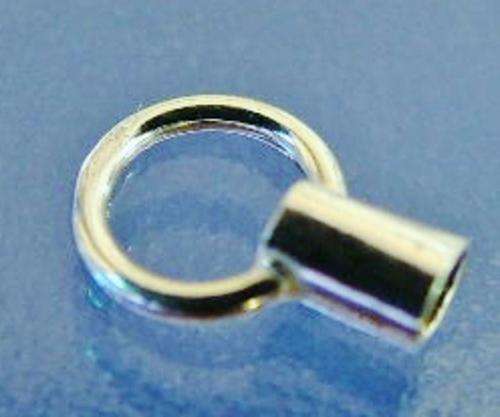 Sterling Silver Crimp End Cap with Ring