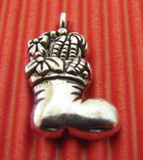 20mm x 10mm Metal Christmas Boot Charm