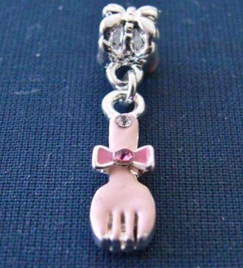 15mm FORK CHARM, Pink