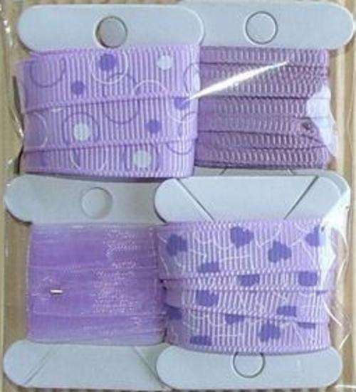 Lilac Mix & Match Ribbon - Total Length 4 Meters - Less than R2.00 per Meter