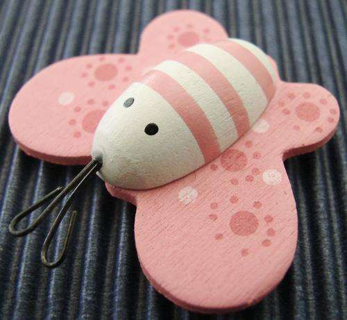 35mm Pink 3D Bumble Bee Embellishment