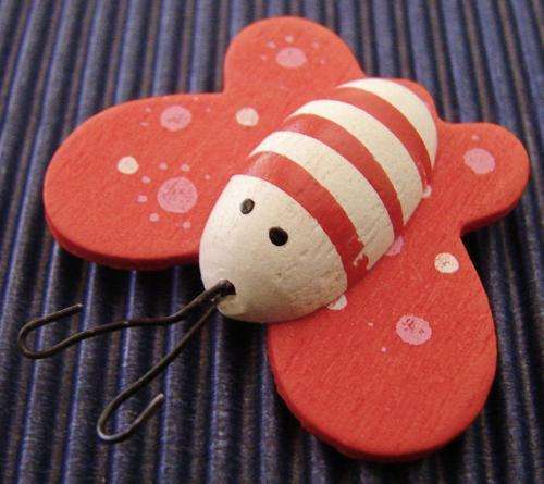 35mm Red 3D Bumble Bee Embellishment