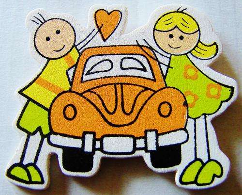 45mm x 38mm Wood-Cut LOVING COUPLE Embellishment