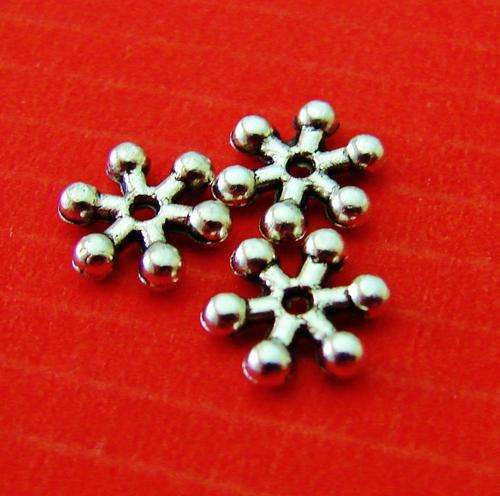8mm Silvertone Star Bead