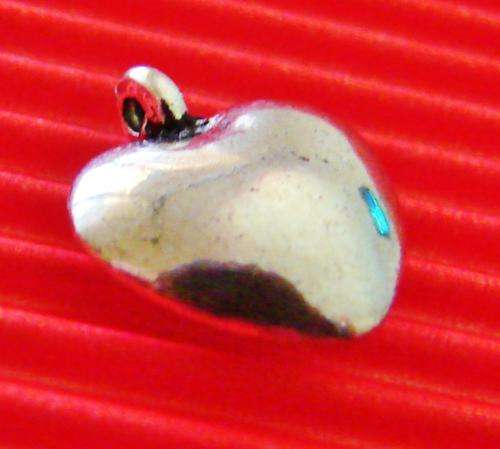 12mm Nickel Silver Solid Puffed Heart Charm