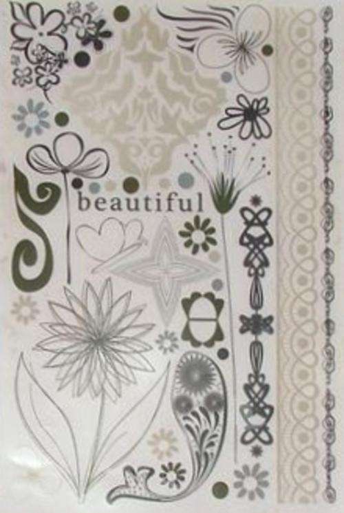 Sheet of Rub-Ons - Flowers