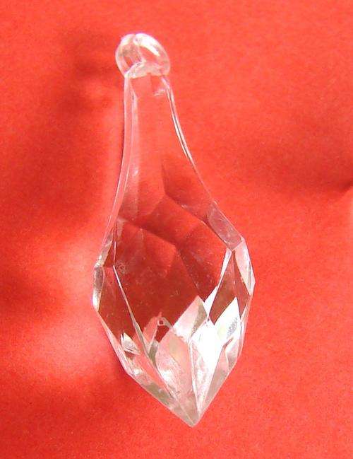50mm x 15mm Clear Acrylic Crystal Teardrop Bead