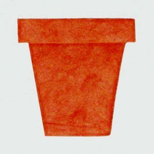 Packet of 30mm x 26mm Brown Plant Pot Paper Embellishments  (3 Pieces per Pack)