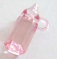 30mm x 10mm Pink Baby Bottle Charms (Sold Individually)