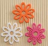 Packet of Foam Flowers, 35mm - Pink, Orange and White (3 Pieces per Pack)