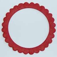 70mm Round Red Paper Frame