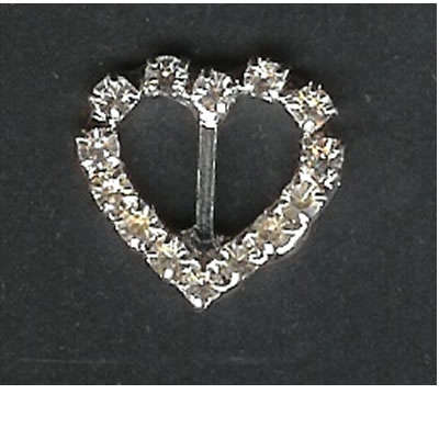 HUGE SALE  50% OFF - DIAMANTE HEART SHAPED METAL BUCKLE