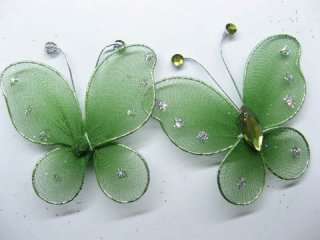 HUGE SALE - 30% OFF - 30MM X 30MM LIGHT GREEN BUTTERFLY