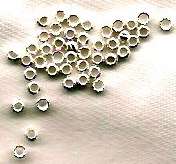 2mm Silver Crimp Beads - 100 Pieces