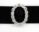 Oval Diamante Metal Buckle/Ribbon Slider - Excellent quality