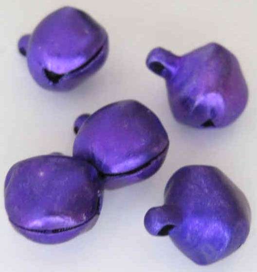 7mm Purple Jingle Bells (10 Pieces) - See product description for IDEA