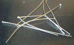 32mm Silvertone Headpin with Flat Head (25 Pieces)