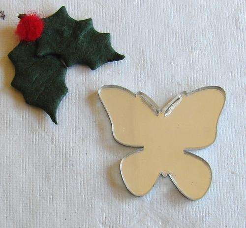 Stick On Acrylic Mirrors  -  Butterfly shape - Decorate your walls, papercraft, etc
