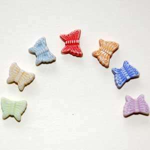 9mm Resin Butterfly Beads - Assorted Colours - Pack of 20 Pieces