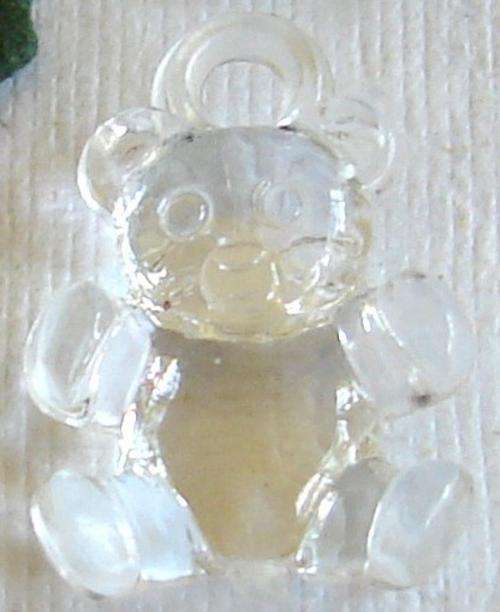 15mm Clear Acrylic Teddy Bear - 8 PIECES