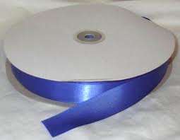 BLUE Polyester Satin Ribbon, 15mm Wide - Sold by the meter