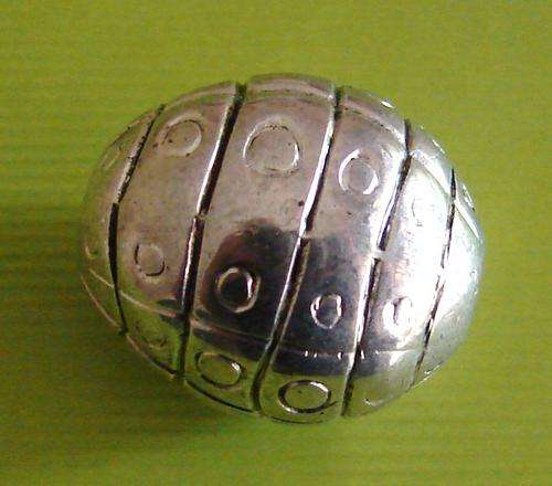 Antique Silver Metallized Bead, 25mm (Sold individually)