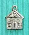 House Charm, Metal, Antique Silver