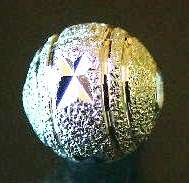Matt Silver Metal Bead with Line Decoration, 7mm (Sold individually)