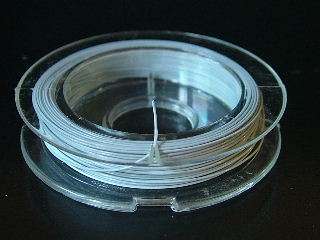 8 Meter Roll of Tigertail 0.38mm Wire, White