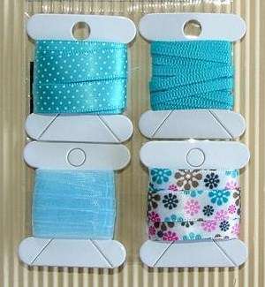 NEW - Mix & Match RIBBON Pack, BLUES, 4x1m, LESS THAN R1.47 PER METER