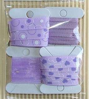 NEW - Mix & Match RIBBON Pack, SHADES OF LILAC, 4 x 1m (Less than R1.47 per meter)