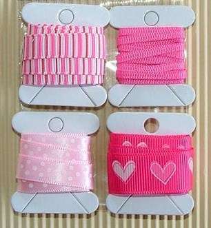 NEW - Mix & Match RIBBON Pack, SHADES OF PINK, 4 x 1m (Less than R1.47 per meter)
